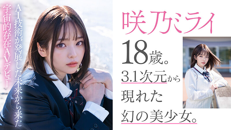 【3.1次元】AI美少女アイドル 咲乃ミライ18歳 専属新人デビュー - サンプル画像 - 3