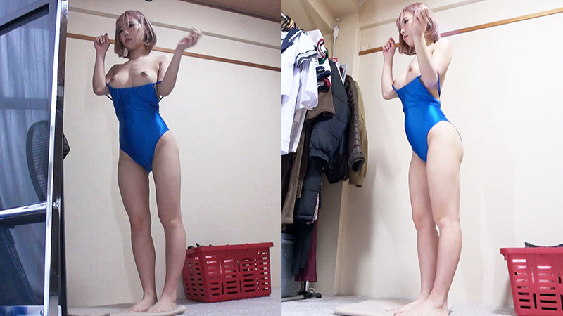 来栖みく 濡れてテカってピッタリ密着 神競泳水着 ロリ可愛い女子の競泳水着姿をじっとりと堪能！着替え盗撮から始まり貧乳から巨乳にパイパン、ハミ毛、ジョリワキ等のフェチ接写やローションソーププレイや競泳水着ぶっかけ等を完全着衣で楽しむAV - サンプル画像 - 2
