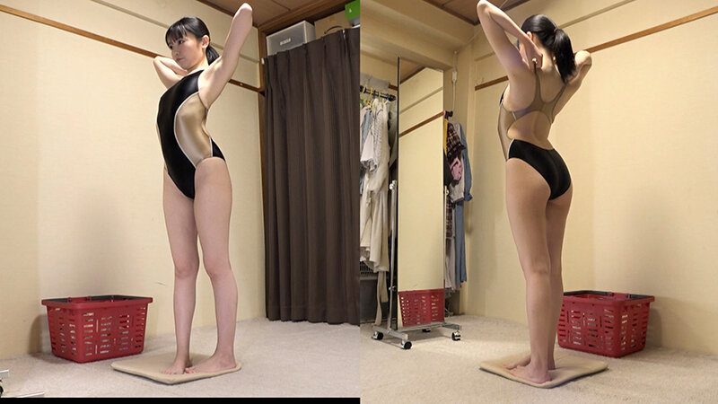 秋元さちか 濡れてテカってピッタリ密着 神競泳水着 可愛い女子の競泳水着姿をじっとりと堪能！着替え盗撮から始まり貧乳から巨乳にパイパン、ハミ毛、ジョリワキ等のフェチ接写やローションソーププレイや競泳水着ぶっかけ等を完全着衣で楽しむAV - サンプル画像 - 1