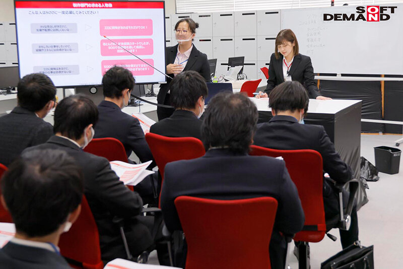 SOD女子社員 絶頂！イキまくり会社説明会 2023再開！ 就活生来社説明会 情熱と感度が過去イチと噂の生真面目系チーフ候補生3名を緊急抜擢！痙攣数134回！！総イキ潮量69mlながらも弊社の魅力を伝えきる！ - サンプル画像 - 3