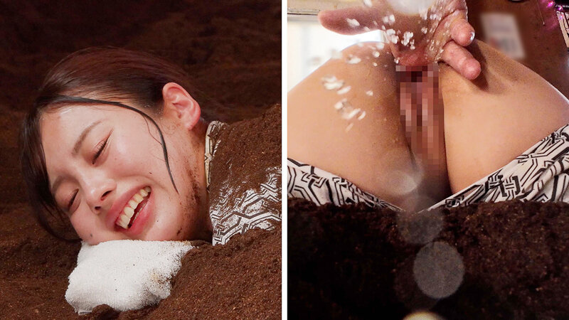 美人CA（既婚者）限定 砂風呂に埋まって身動きできない〇淫NTR拘束マッサージ 横が見えない状態で、隣に夫が居るのにイッてもイッても止めずに絶頂させ続けた女の「サイレント絶叫」 - サンプル画像 - 4