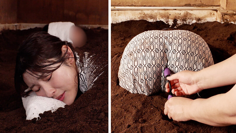 美人CA（既婚者）限定 砂風呂に埋まって身動きできない〇淫NTR拘束マッサージ 横が見えない状態で、隣に夫が居るのにイッてもイッても止めずに絶頂させ続けた女の「サイレント絶叫」 - サンプル画像 - 7