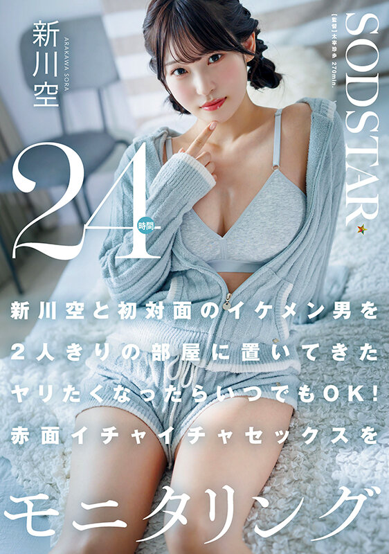 新川空と初対面のイケメン男を2人きりの部屋に置いてきた ヤリたくなったらいつでもOK！赤面イチャイチャセックスを24時間モニタリング 新川空 - サンプル画像 - 1