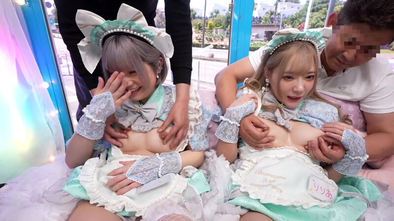 顔を見るたびにお酒をおねだりしてくる客待ち系コンカフェ娘の乳首をこねくり回して「もう、おチ〇ポさん挿れて！」ってゆわせてヤル！全員妊娠かくてい中出し！～りりあ・ありすちゃん編～ - サンプル画像 - 3