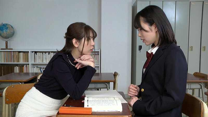 先生と私 ～黒髪美少女、ビアン教師とレズレッスン～ あおいれな 天馬ゆい - サンプル画像 - 3