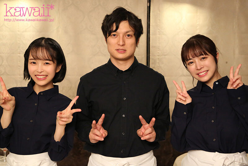 「わたしたち2人…どっちとHしたいかちゃんと選んで！」終電なくなりバイト女子2人の部屋に…豊満爆乳と華奢美乳のWボディに興奮した僕は後先考えず一晩中モウレツにハメ狂った... ひなたなつ 羽月乃蒼 - サンプル画像 - 1