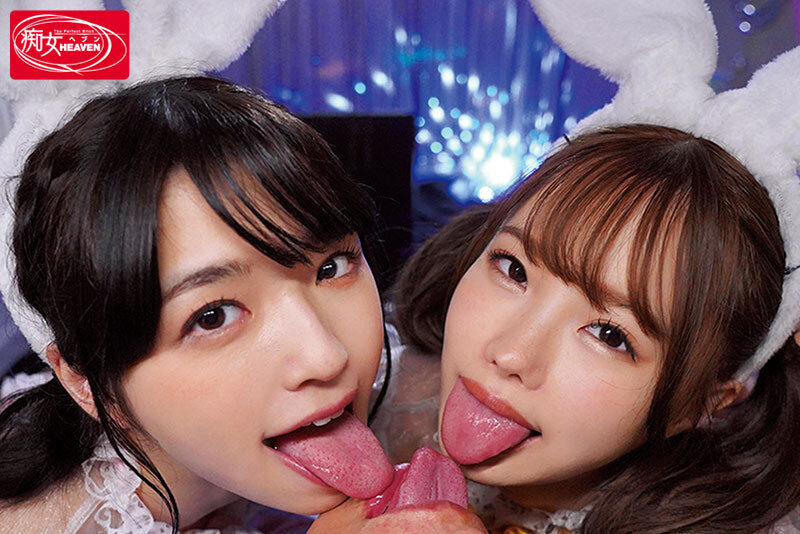 ウチらが唾液たっぷり挟み撃ちベロキスでイカせてアゲルBEST - サンプル画像 - 1