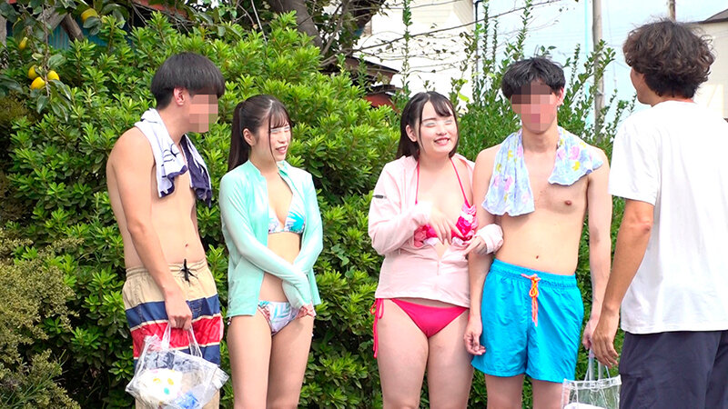 一般男女モニタリングAV 夏のW巨乳ビキニ女子大生×カレチェン味変SEX！初めての屋外スワッピング編！大好きな恋人の目の前でもイキ乱れ！アゲアゲぱーてぃーSEXで初中出し！ - サンプル画像 - 2