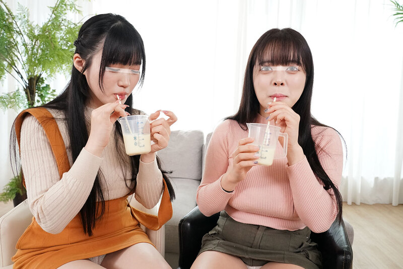 一般男女モニタリングAV Hカップ以上限定 仲良し女子大生2人組が牛乳を口に含んで→爆乳モミモミ→乳首こねくりイキ我慢チャレンジ！協力して我慢出来たら100万円！イッたら罰ゲームのデカチン即ハメ4P！親友同士で初めてのチクイキ絶頂しちゃって敏感になったJDオマ… - サンプル画像 - 2