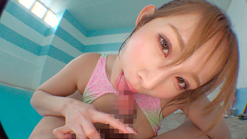 Kカップ爆乳×デカ尻×バキューム痴女 どすけべ乳輪肉食水泳コーチがじゅぼじゅぼノーハンドフェラ指導 二羽紗愛 - サンプル画像 - 2