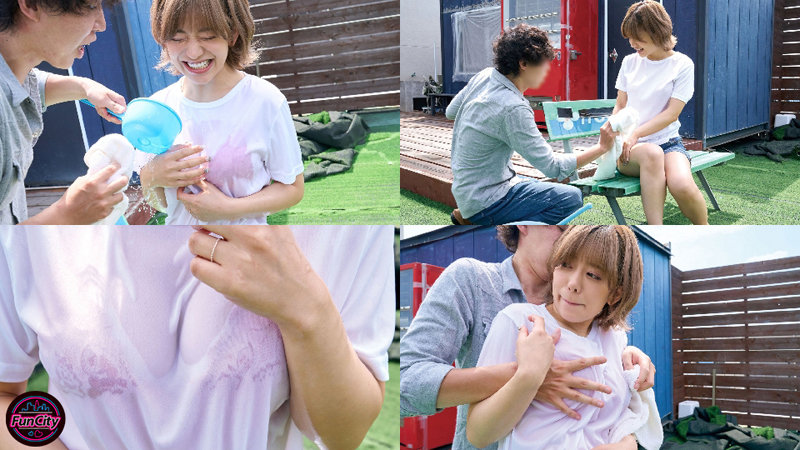 打ち水で狙い撃ちナンパ！！ビチョ濡れブラ透け娘に「洋服弁償しますから！」と拝み倒して脱がせて触って揉みまくって生パコ中出し！！ - サンプル画像 - 3