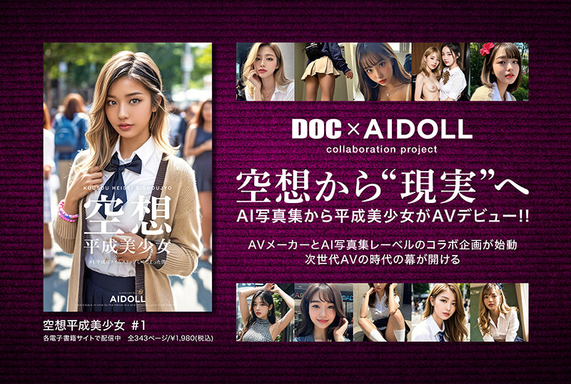 空想平成美少女 AI MODEL AV DEBUT - サンプル画像 - 2