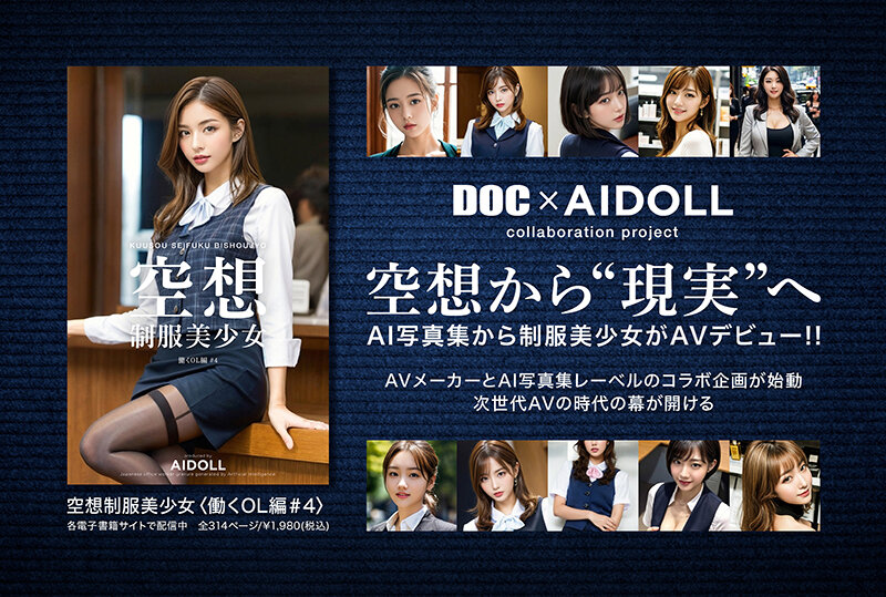 空想制服美少女 AI MODEL AV DEBUT 働くOL編 Vol.02 - サンプル画像 - 2