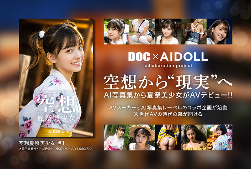 空想夏祭美少女 AI MODEL AV DEBUT - サンプル画像 - 2