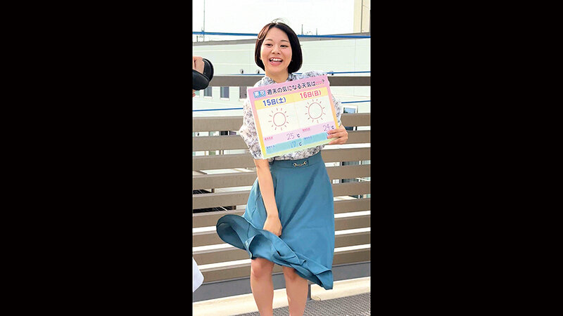 お天気お姉さん中継レポート狩り 汚された朝の顔 地方局美人キャスター4名 - サンプル画像 - 2