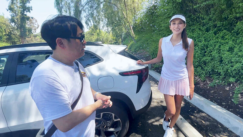 ロスのゴルフ場でナンパした10頭身モデル美女と5頭身おじさんがまさかの中出しセックス！？アリア（25） - サンプル画像 - 3