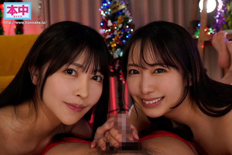 どっちに中出ししたいXmas AV女優2人がガチで考えたデートプランでいちゃいちゃ恋人SEX 二股浮気がバレてお仕置き精子抜き中出しハーレムクリスマスSpecial 森日向子 弥生みづき - サンプル画像 - 10