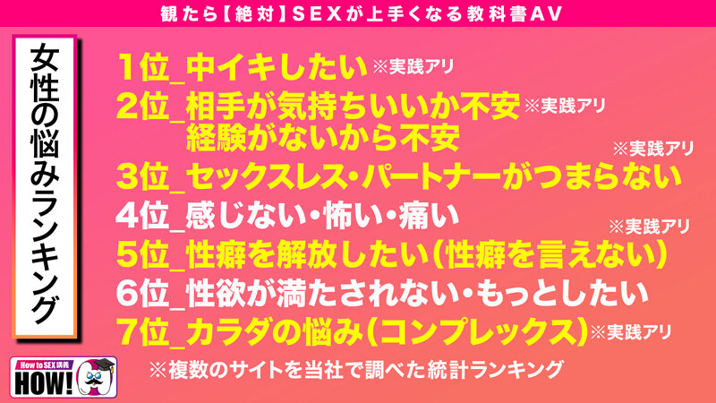 How to学園 観たら【絶対】SEXが上手くなる教科書AV【女性の悩み解決SP】倉本すみれ 新村あかり - サンプル画像 - 4