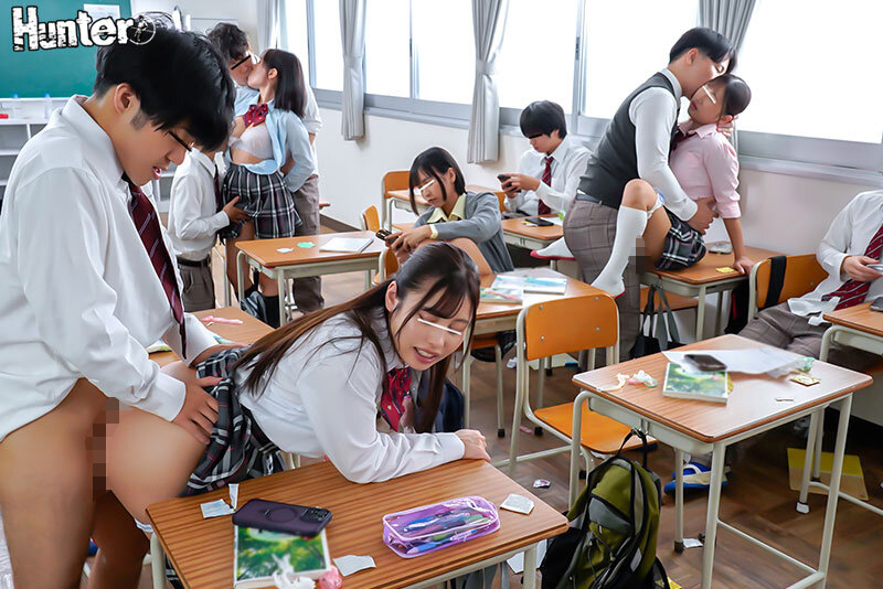 校内射精は即退学！寸止めハイスクール！学校の至る所で当たり前の様にSEXする生徒たちに射精禁止令！それでも射精寸前ギリギリSEXを楽しみ… - サンプル画像 - 5