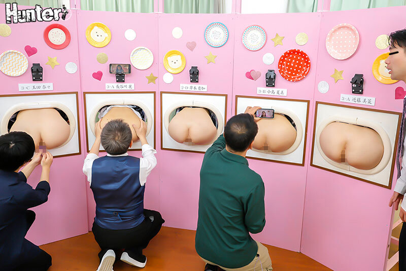 『壁尻展覧会』2 美術部の文化祭の特設コーナーは女子部員たち自らの生尻を展示する壁尻！見て触れて挿れて楽しめるスケベすぎる芸術作品の展覧会！ - サンプル画像 - 4