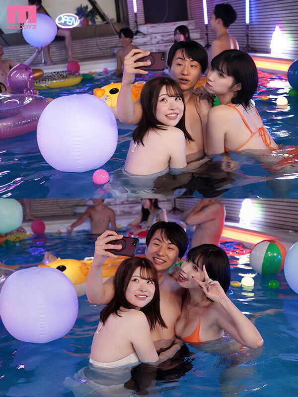 ナイトプールで彼女の親友の逆NTR 超肉食なエロがり美女の誘惑に我慢できず中出し浮気 石原希望 - サンプル画像 - 2