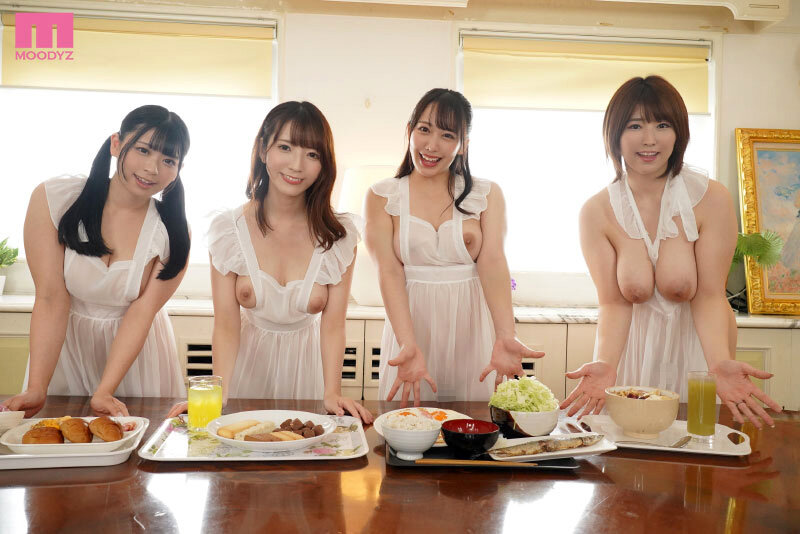 夢のハーレム一夫多妻 金は無いけど爆乳と愛に溢れた子作り生活 松本菜奈実 小花のん 花柳杏奈 弥生みづき - サンプル画像 - 1