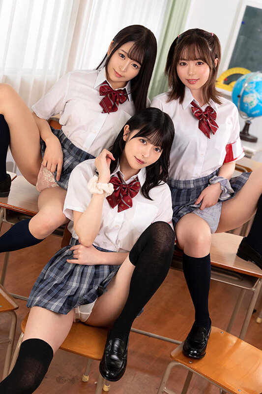 生徒会の痴女J系3人組が学園中の男をヨダレたっぷりな舐めまわしでイジメる小悪魔ハーレムSchool！！ - サンプル画像 - 1