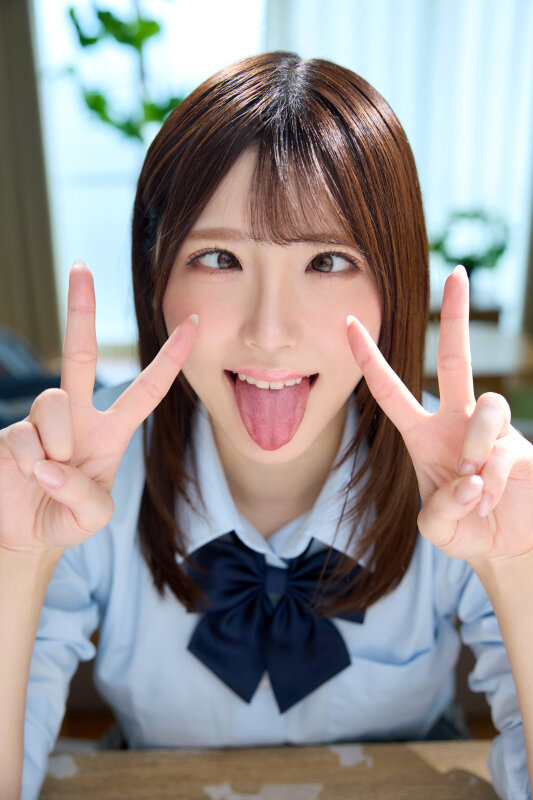 顔シコ！顔面ドアップ誘惑主観 年の離れた従妹が覚えたてのアヘ顔見せつけ挑発でボクの欲情を掻き立ててくる…。皆瀬あかり - サンプル画像 - 1
