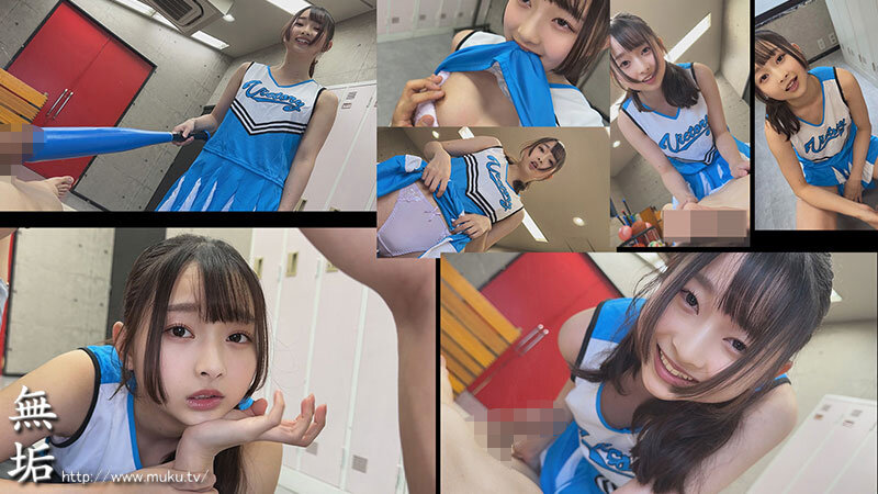 盗撮してたチア部の女子達がビックリまさかの超ドスケベ。小悪魔痴女化で弄ばれて精液搾り取られまくる！ 汗の匂いが香る部活女子が肉食痴女責めハーレム逆3P - サンプル画像 - 3