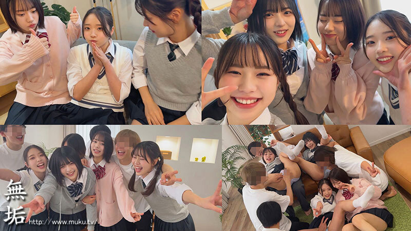 私たち、気持ちいいことにめっちゃドハマり中！ とある日のオフパコ中出し乱交 赤名いと 五芭 虹村ゆみ 二葉エマ - サンプル画像 - 1