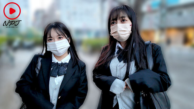 千●県船●市偏差値38女子校に通うおっぱい発育過剰J●塩対応マスク女子（SNSでパパ活始めたて）2人の中出しSEX映像公開 - サンプル画像 - 2