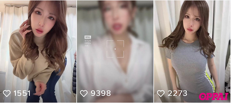 ショートムービーアプリのフォロワー8万人超えのキャバクラ嬢！Gcupの巨乳インフルエンサーAVデビューでさんさーん！にーにー！いちいちー！ポンッ！ 東あかり - サンプル画像 - 3