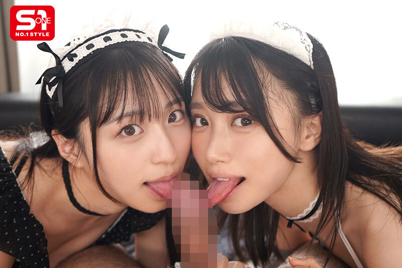「ご主人様、私にかけて」僕のチ●ポが好きすぎて生搾りザーメン奪い合う顔射おねだりWメイド 安達夕莉 新木希空 - サンプル画像 - 4