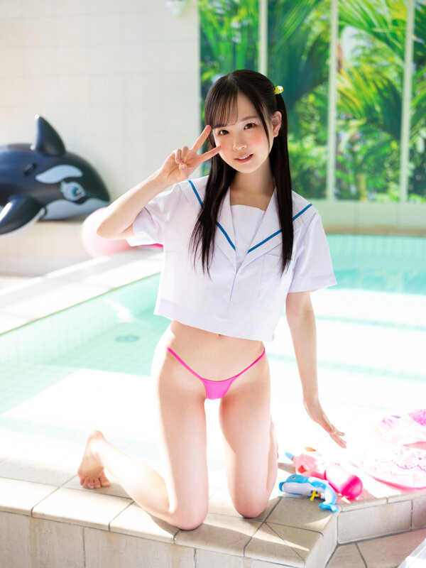 夏休み無毛ららちゃんと卑猥なごっくんプール教室 - サンプル画像 - 1