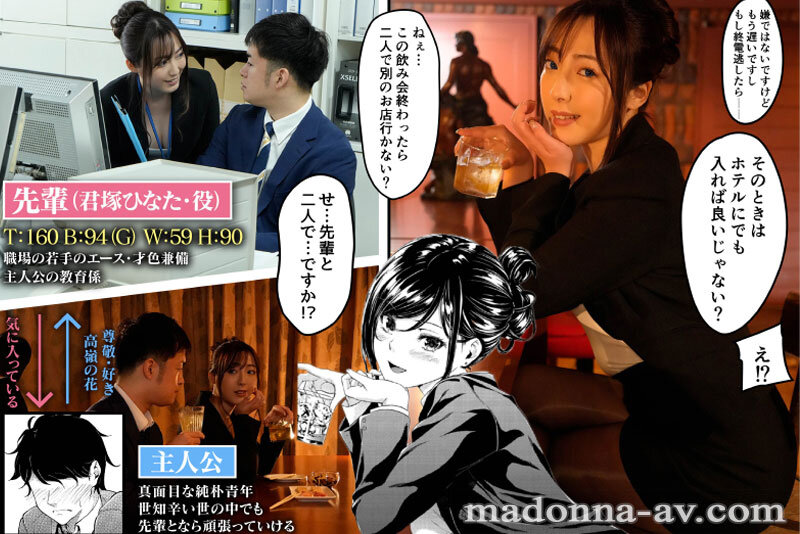 累計3万DL越え！！某SNSで話題沸騰した「理想の女上司」がMadonnaで実写化！！ 原作・IV VA SHIN 職場の先輩 SNSでは公開しきれなかった卑猥なSEXシーンを再現！！さらに実写オリジナル社内FUCKも特別収録！！ 君塚ひなた - サンプル画像 - 1