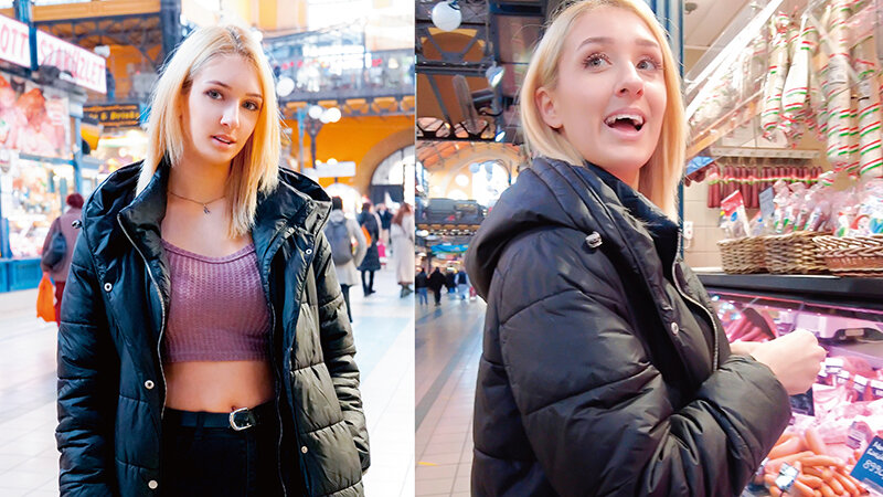 世界共通のBody Language ナンパでゲットしたキュートな金髪美女がノリノリ腰振り中出しAV出演 - サンプル画像 - 1