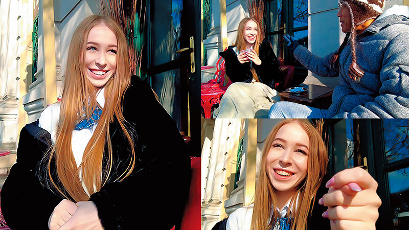 世界共通のBody Language 制服コスAV出演ガチ交渉 碧い目のアニメボイス金髪美少女！！ - サンプル画像 - 1