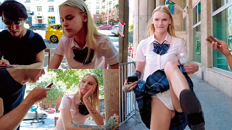 世界共通のBody Language 金髪スポーツ女子×制服コス！土下座で口説いて生ハメ乱交キュートなアソコに大量中出しザーメン発射で悶絶！ - サンプル画像 - 2