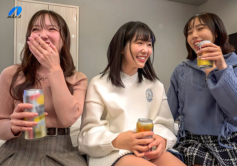 AV女優とAV男優 本気のリアル合コンモニタリング 白石かんな・福田もも・音羽美鈴 - サンプル画像 - 3